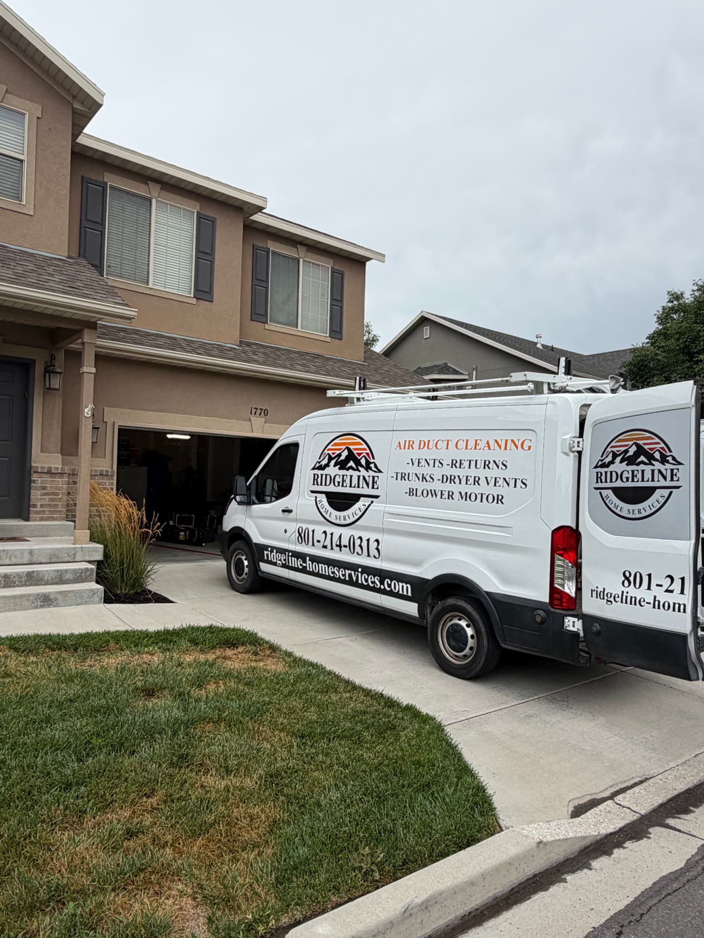 Ridgeline Home Services van ready for air duct cleaning