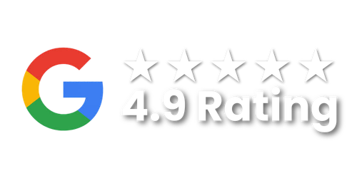4.9 star rating on Google