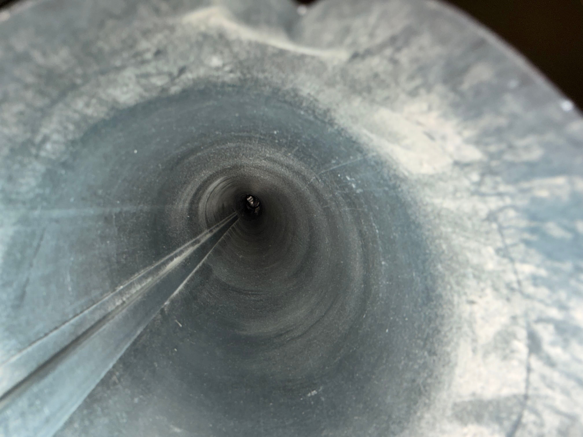 Dryer Vent Cleaning after Ridgeline cleaning — Lint-packed vent line